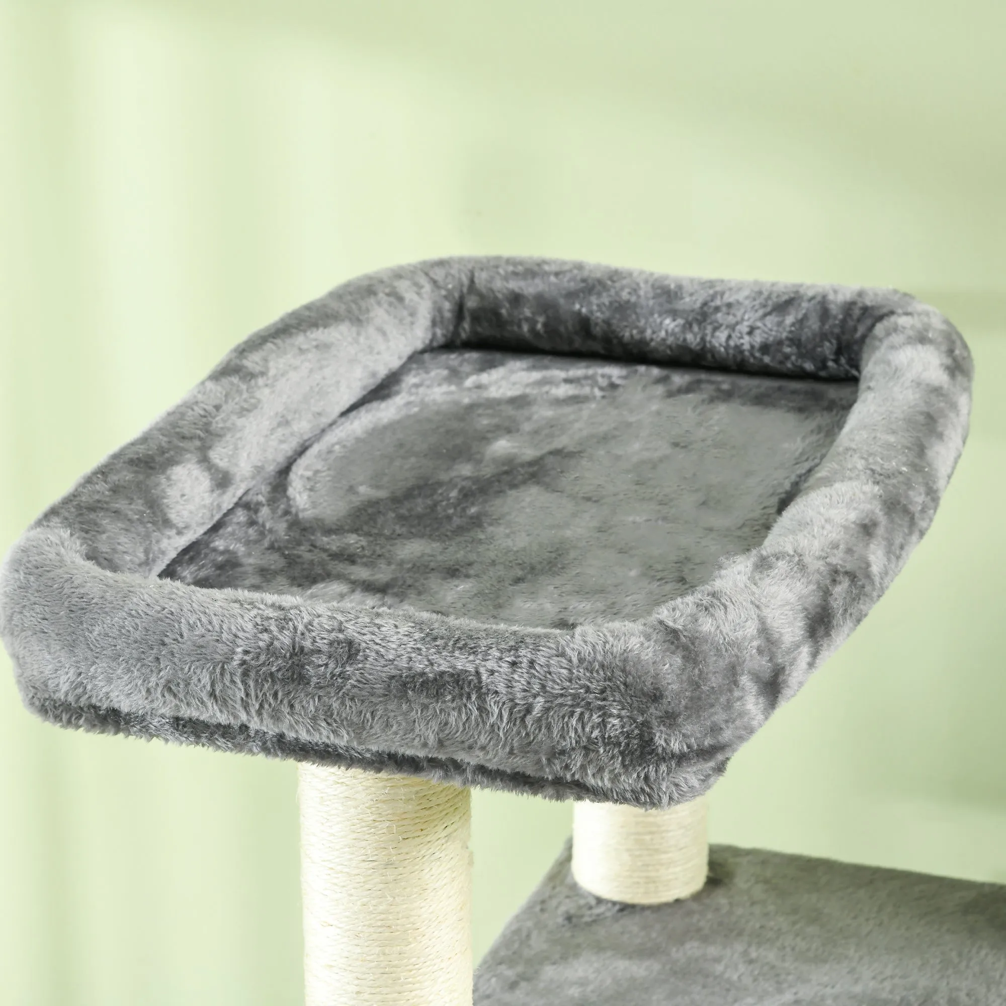 184cm Cat Tree for Indoor Cats, Modern Cat Tower with Cat Bed - Grey