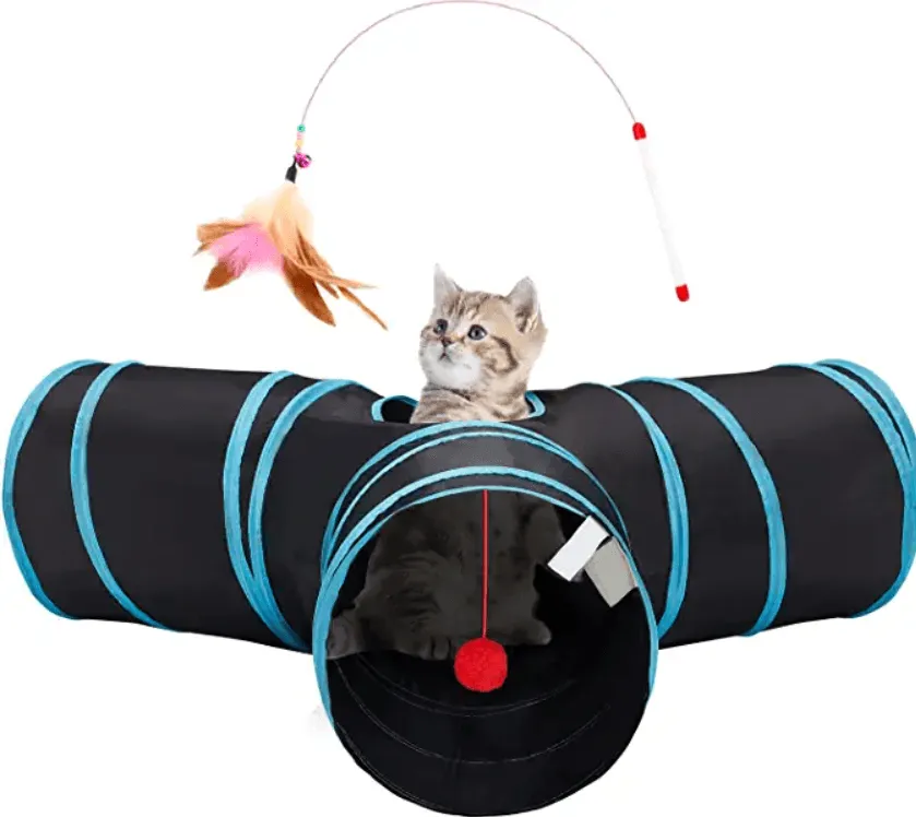 3 Way Tunnel Tube Toy for Indoor Cats - Y-Shape