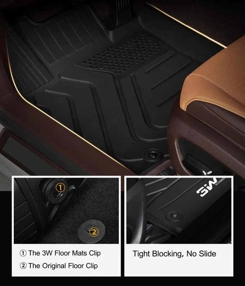 3W LEXUS ES 2019-2024 ES350 ES300h Custom Floor Mats TPE Material & All-Weather Protection