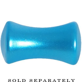 4 Gauge Azure Blue Metallic Pearl Acrylic Saddle Plug
