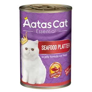 Aatas Cat Essential Seafood Platter in Jelly Formula 400g