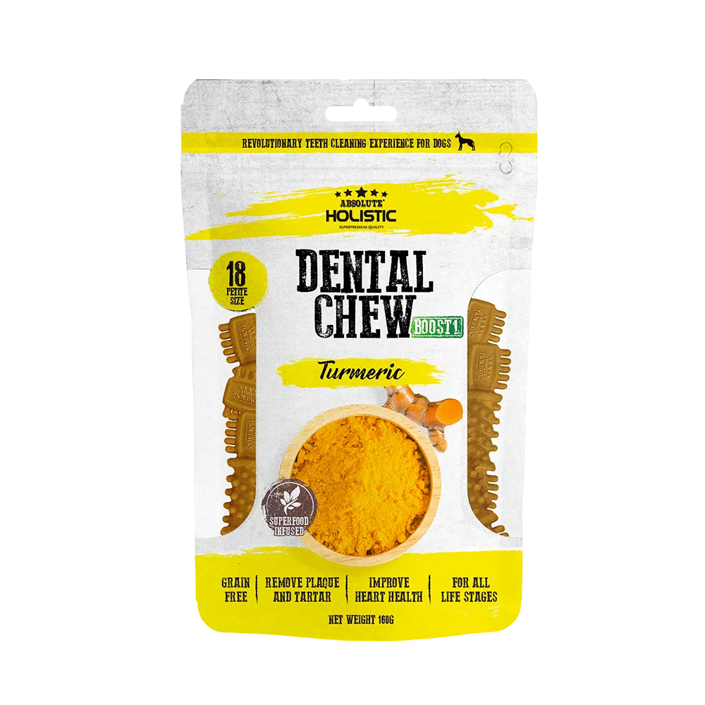 Absolute Holistic Dog Boost Dental Chew Turmeric 160g