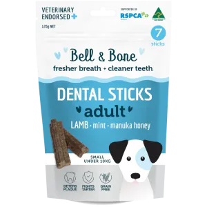 Bell and Bone Dental Sticks Lamb Mink and Manuka Honey for Small Dogs 126g^^^