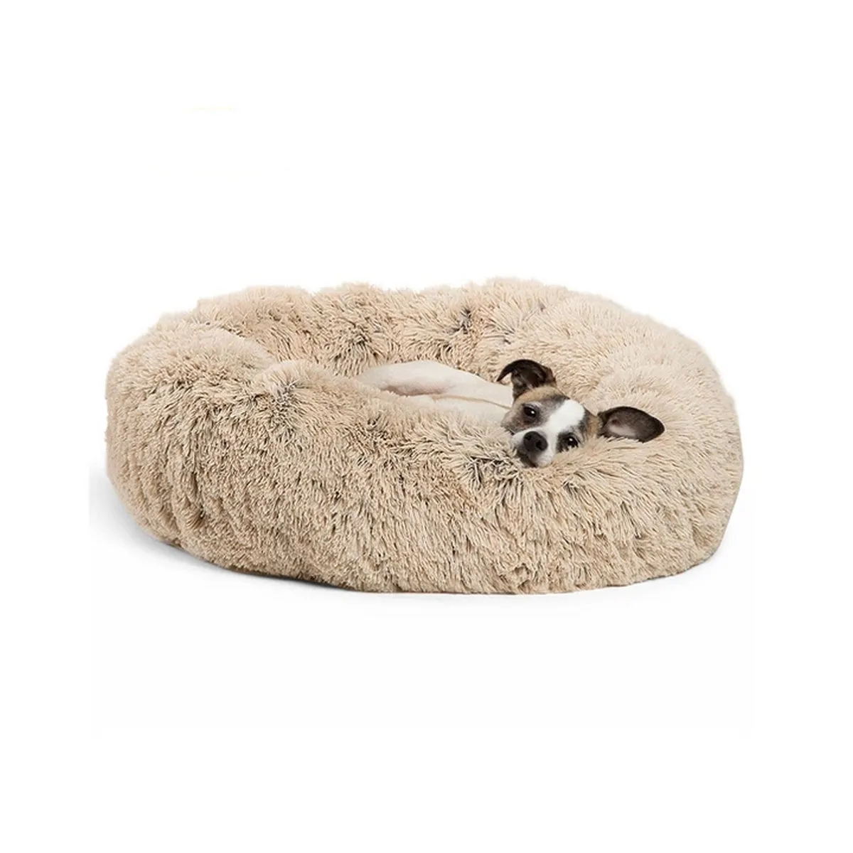Best Friends by Sheri Shag Donut Bed Taupe 23" x 23"