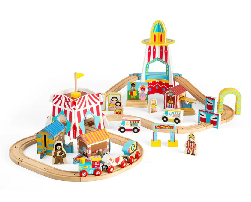 Bigjigs Rail Fun Fair Train Set