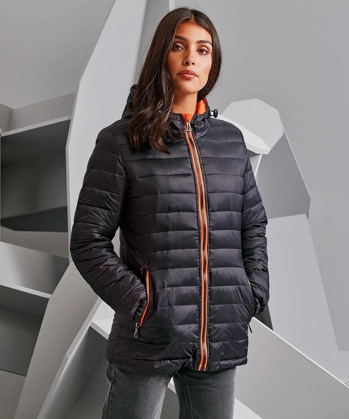 Black/Lime - Women's padded jacket