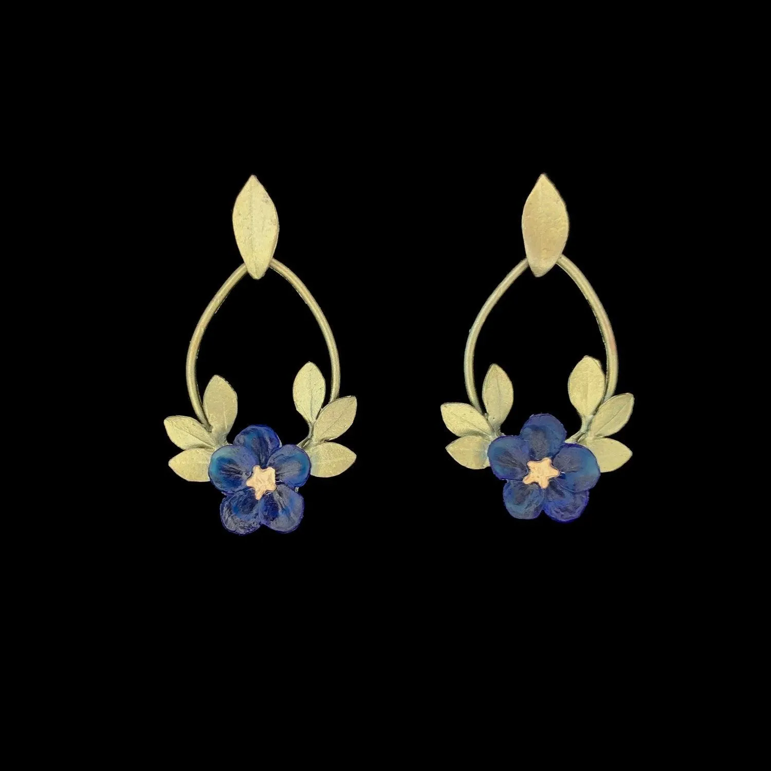 Blue-Eyed Mary Earrings - Oval Post