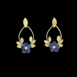 Blue-Eyed Mary Earrings - Oval Post