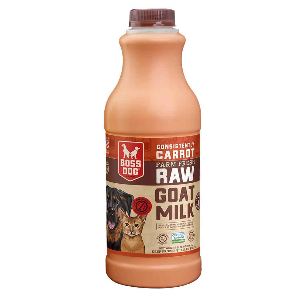 Boss Dog Constantly Carrot Goat Milk 32-oz, Frozen Meal Topper