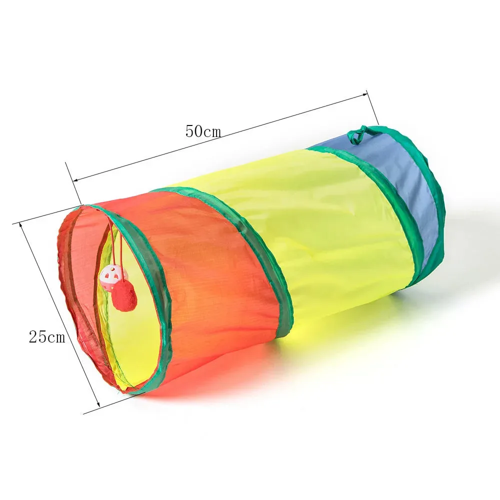 Cats Tunnel Foldable Pet Cat Toys Kitty Pet Training Interactive Fun Toy Tunnel Bored For Puppy Kitten Rabbit Play Tunnel Tube