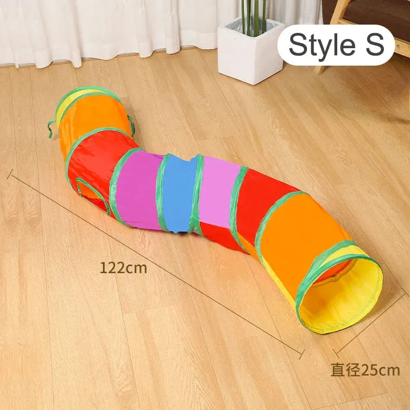 Cats Tunnel Foldable Pet Cat Toys Kitty Pet Training Interactive Fun Toy Tunnel Bored For Puppy Kitten Rabbit Play Tunnel Tube