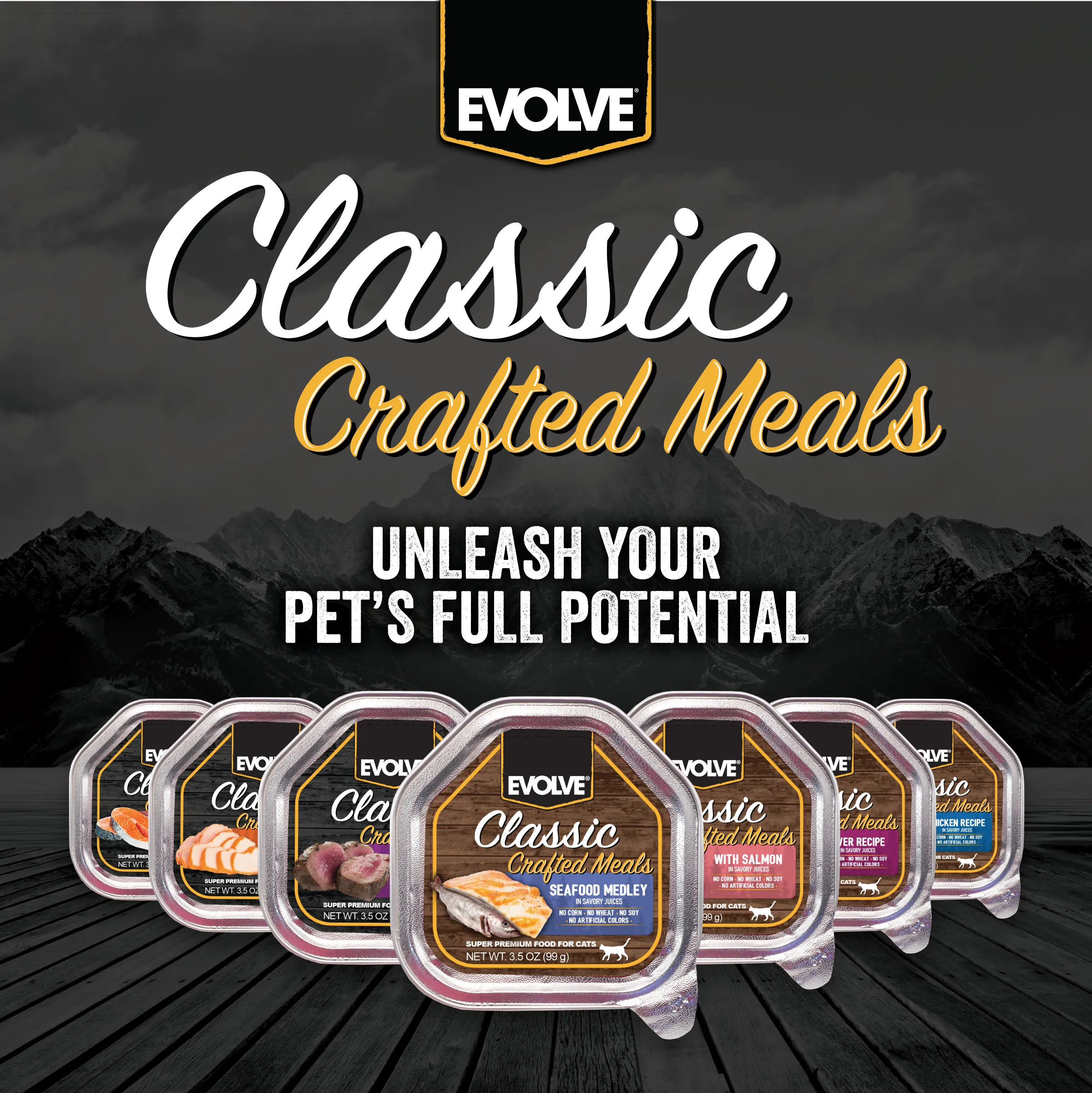 Classic Crafted Meals Liver Wet Cat Food | 3.5 oz - 15 pk | Evolve