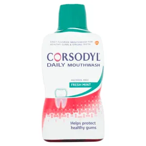 Corsodyl Daily Mouthwash with Fluoride Gum Care Fresh Mint 500ml