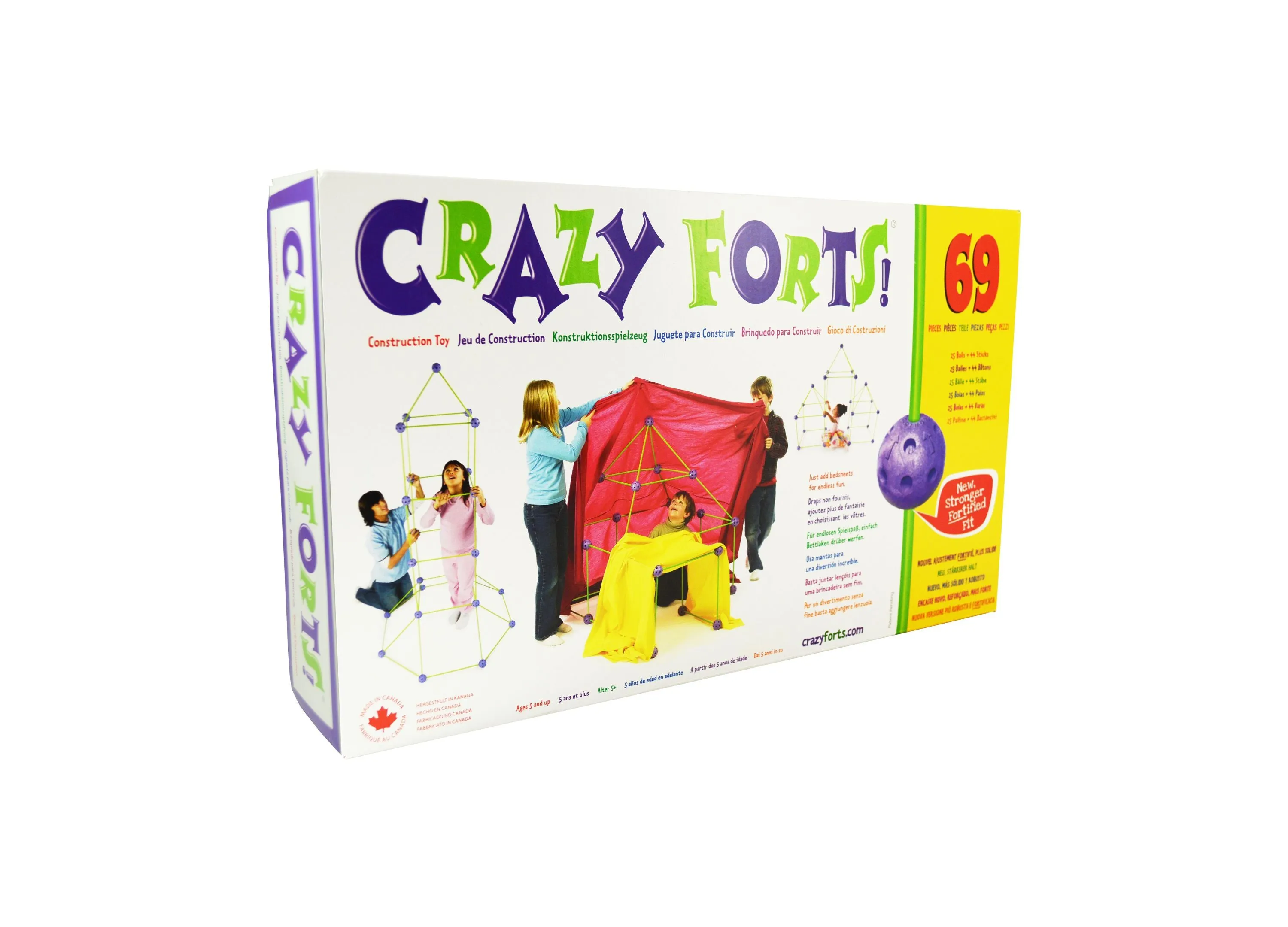 Crazy Forts! Original 69-Piece Building and Construction Toy Set
