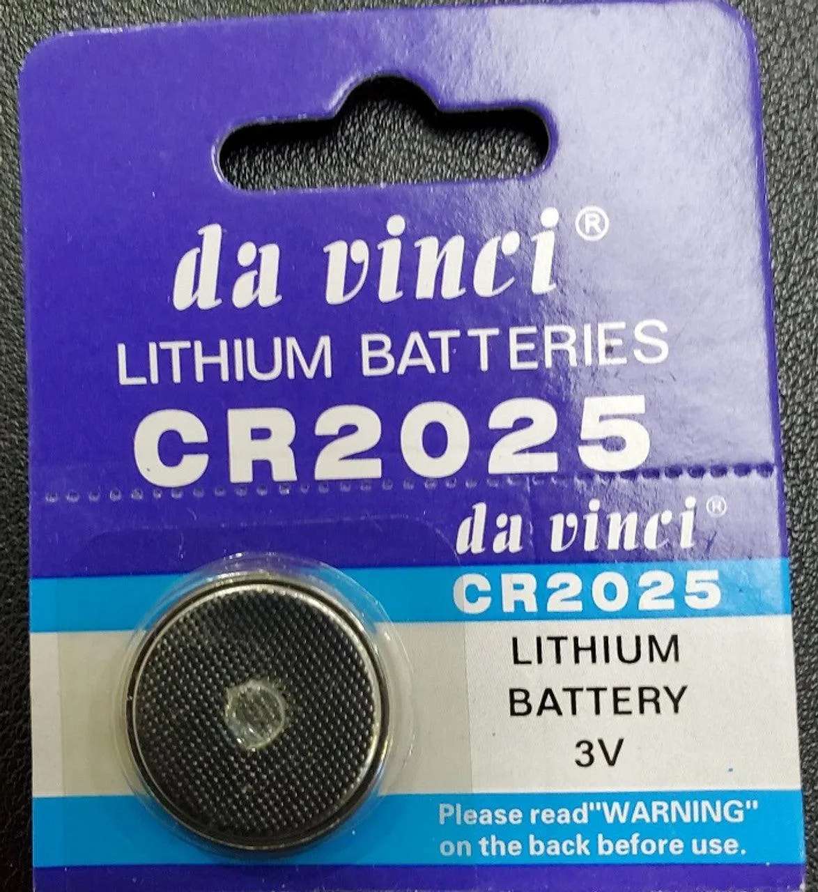 DA VINCI CR2025 COIN CELL 3V - EACH