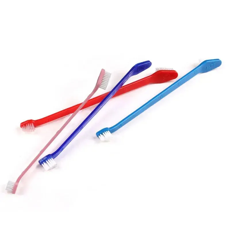 Double-Headed Dog & Cat Toothbrush for Total Clean