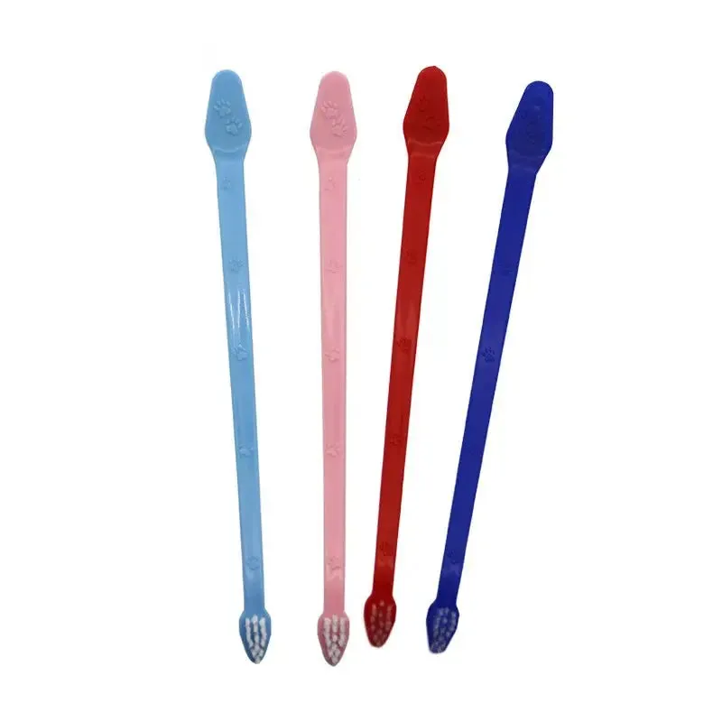 Double-Headed Dog & Cat Toothbrush for Total Clean