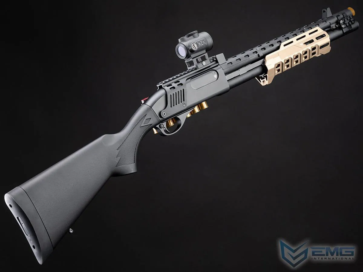 EMG Strike Industries Licensed M870 Gas Powered Pump Action Shotgun w/ M-LOK Handguard by Golden Eagle - Dark Earth