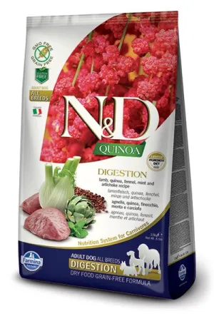Farmina N&D Quinoa Functional Lamb, Quinoa, Fennel, Mint & Artichoke Digestion Adult Dog Recipe 15.4lb