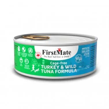 FirstMate Cage-free Turkey & Wild Tuna 50/50 Formula Canned Food for Cats