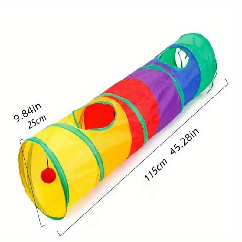 Foldable Cat Tunnel With Ball