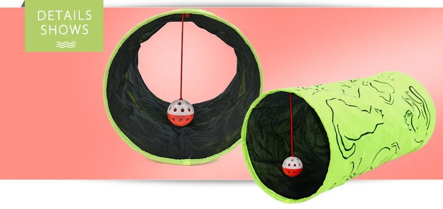 Funny Long Cat, Kitten Tunnel with ball toy