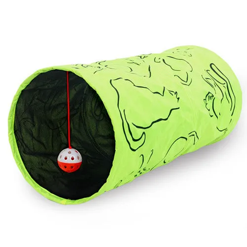 Funny Long Cat, Kitten Tunnel with ball toy