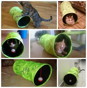Funny Long Cat, Kitten Tunnel with ball toy