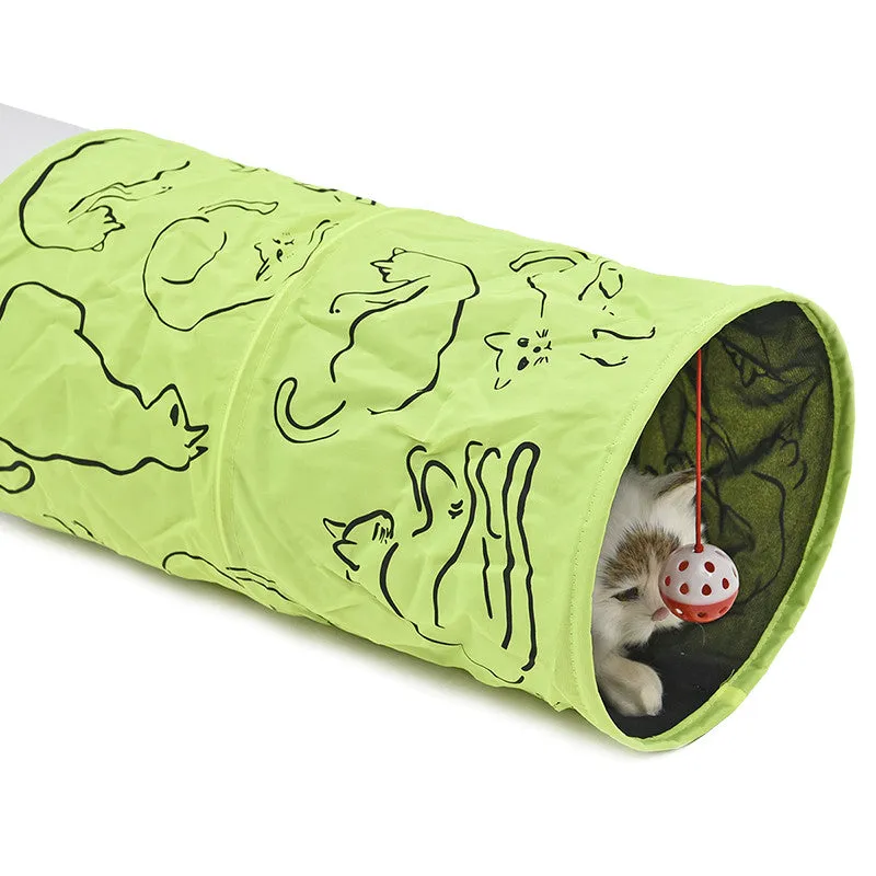 Funny Long Cat, Kitten Tunnel with ball toy