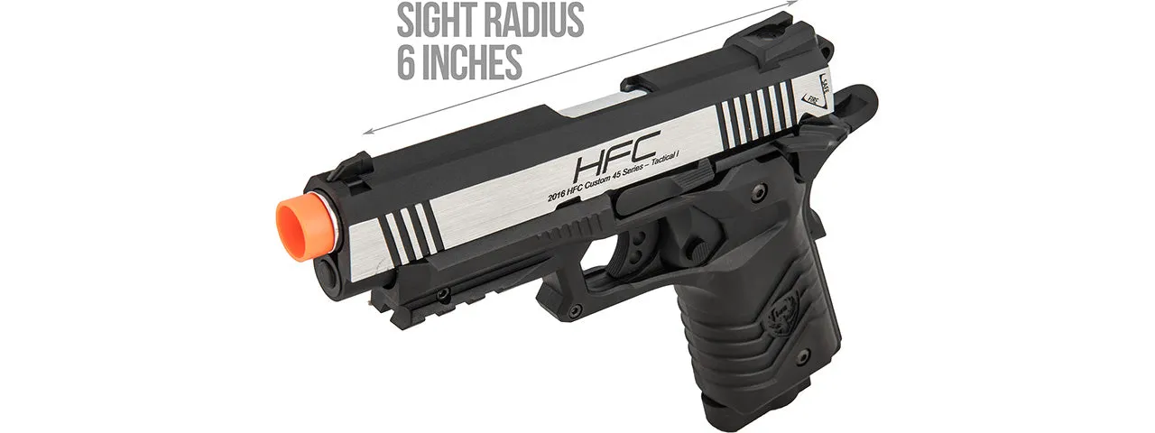 HFC Hg-171 Tactical 1911 Co2 Blowback Pistol (Black/Silver)