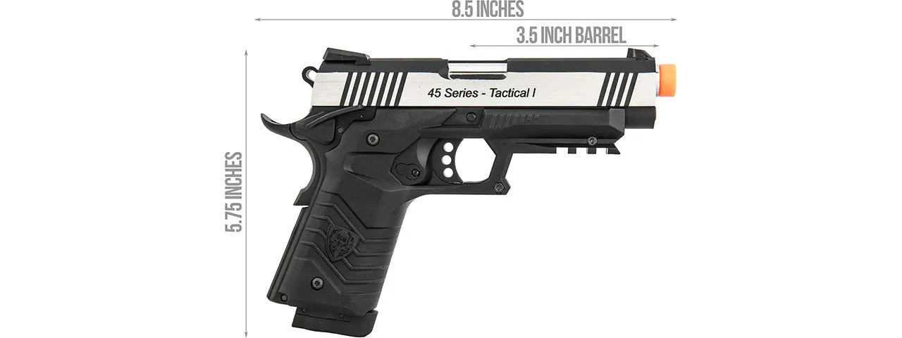 HFC Hg-171 Tactical 1911 Co2 Blowback Pistol (Black/Silver)