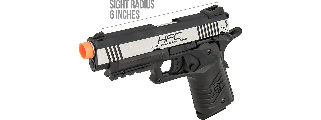 HFC Hg-171 Tactical 1911 Gas Blowback Pistol (Silver / Black)