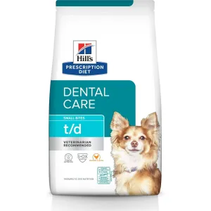 Hill's Prescription Diet t/d Dental Care Small Bites Chicken Flavor Dry Dog Food (5 lb)
