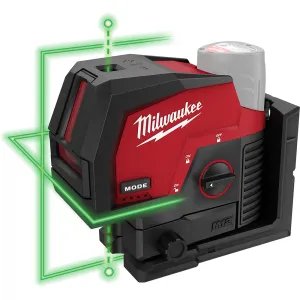 Milwaukee 3622-20 M12 Green Cross Line & Plumb Points Laser (tool only)