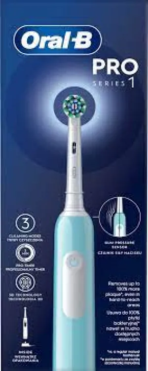 ORAL B PRO 1 CROSS ACTION BLUE TOOTHBRUSH