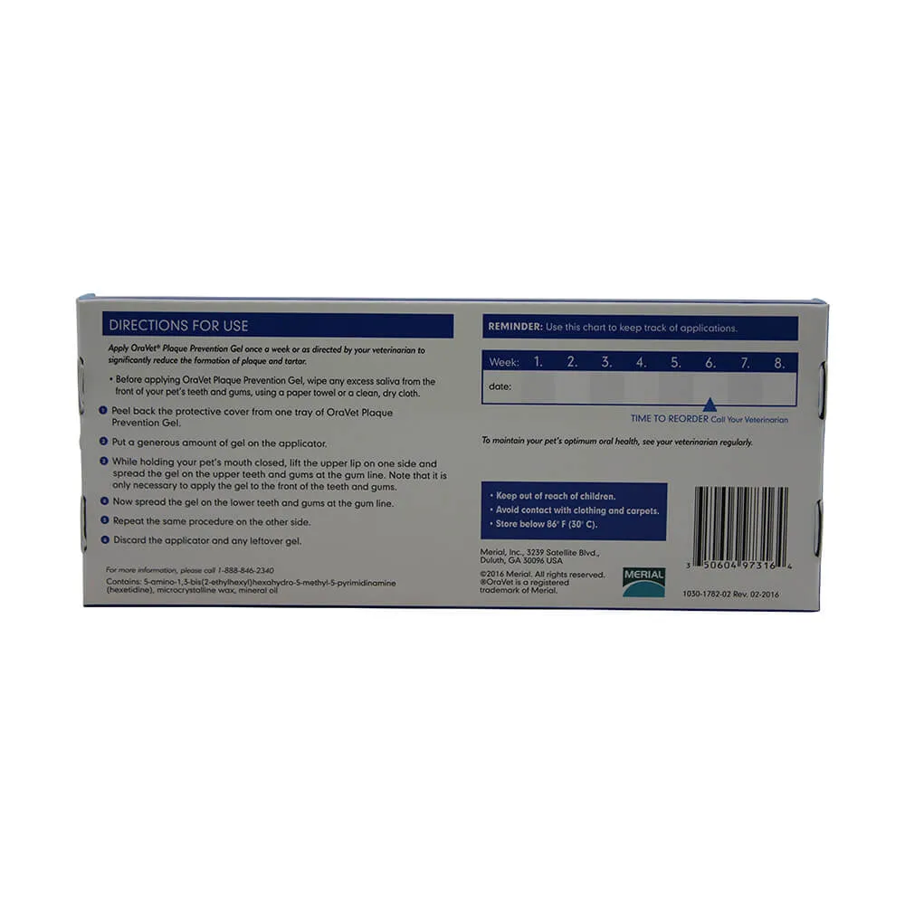 OraVet Plaque Prevention Gel, 8 ct