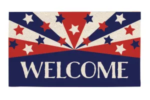 Patriotic Welcome Coir Mat