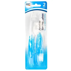 Pristine Gleam Folding Travel Toothbrushes 2 Pack