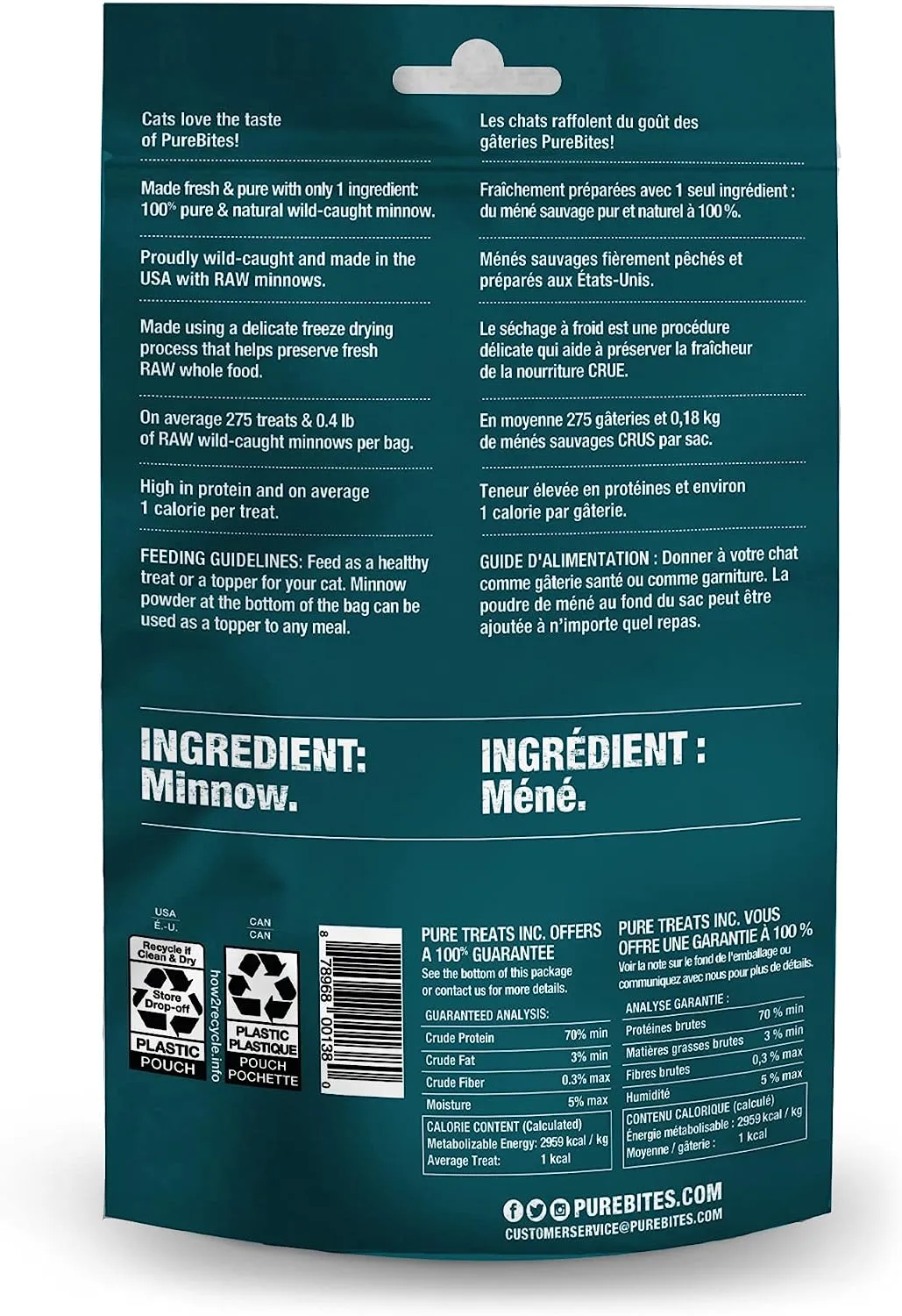 PureBites for Cats -  Minnow Freeze Dried Treats