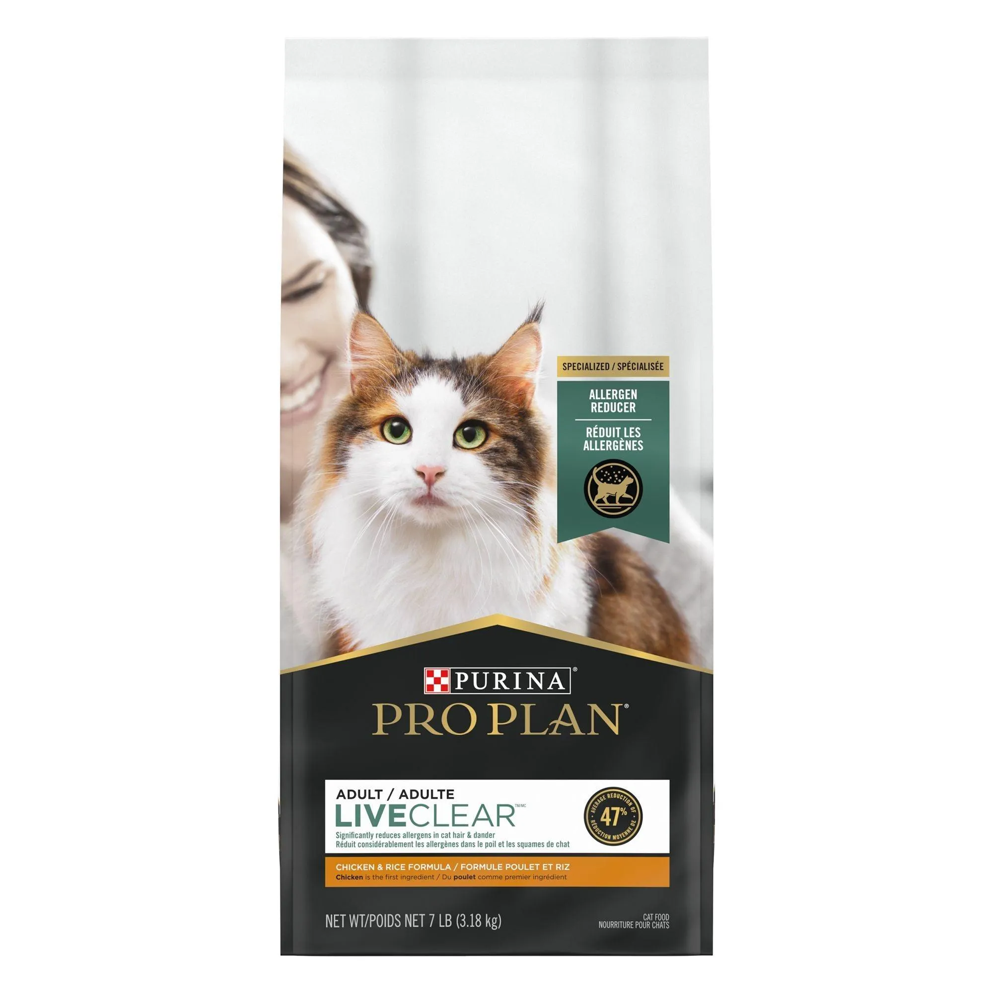 Purina Pro Plan Allergen Reducing High Protein Cat Food LIVECLEAR Chicken and Rice Formula