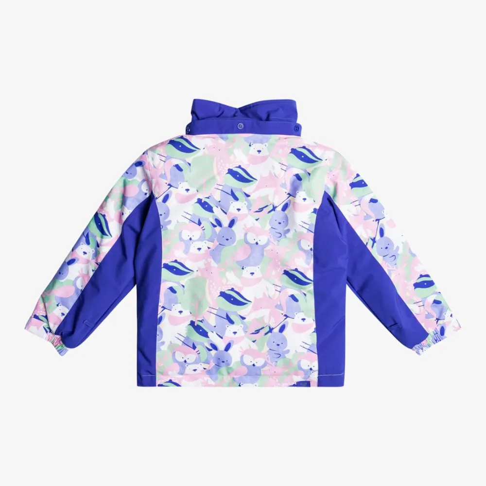 Roxy Snowy Tale Girls Ski Jacket - Bright White Mountains 2-3 yrs only
