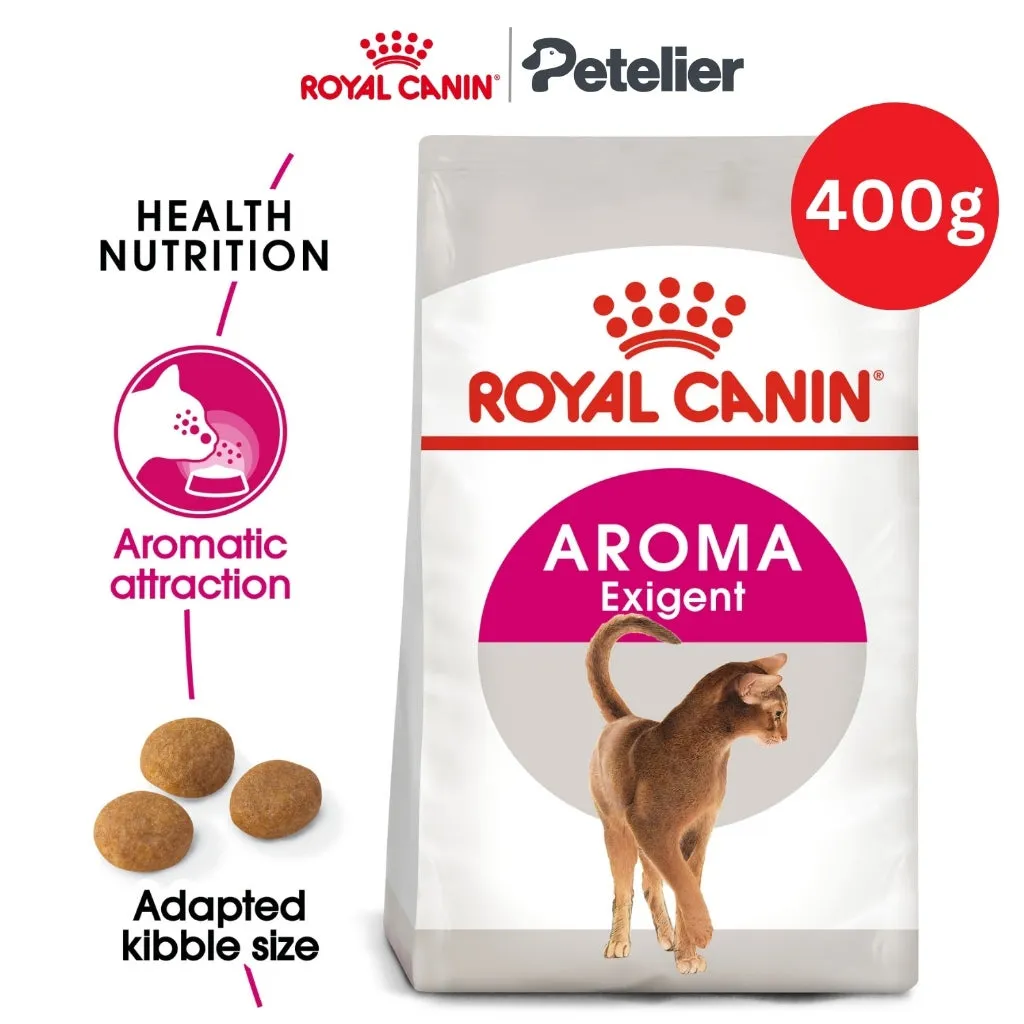 Royal Canin Aroma Exigent 400g Adult Dry Cat Food - Feline Health Nutrition for Picky/Fussy Eaters