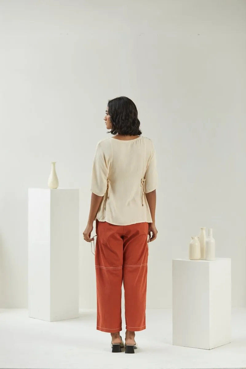 Rust Cargo pant | Womens Cotton Pants