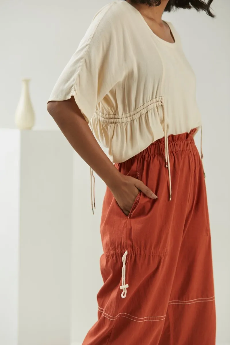 Rust Cargo pant | Womens Cotton Pants