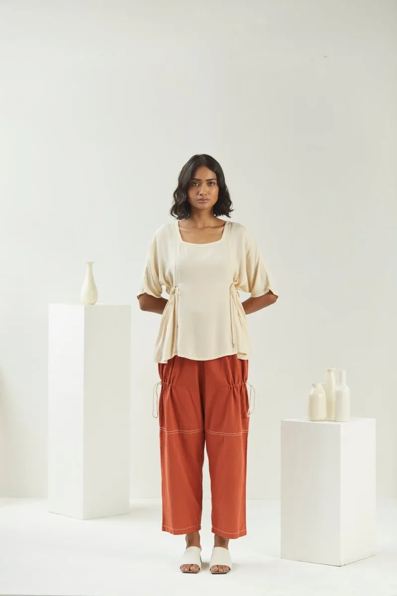 Rust Cargo pant | Womens Cotton Pants