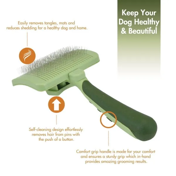 Safari Dog Self-Cleaning Slicker Brush