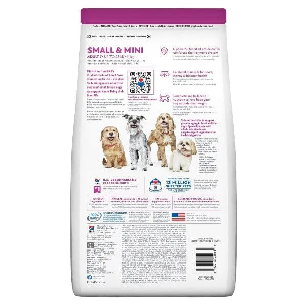 Science Diet Adult 7  Small & Mini Chicken & Brown Rice Recipe Dry Dog Food
