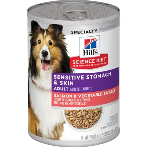 Science Diet Adult Sensitive Stomach & Skin Salmon & Vegetable Entrée Wet Dog Food