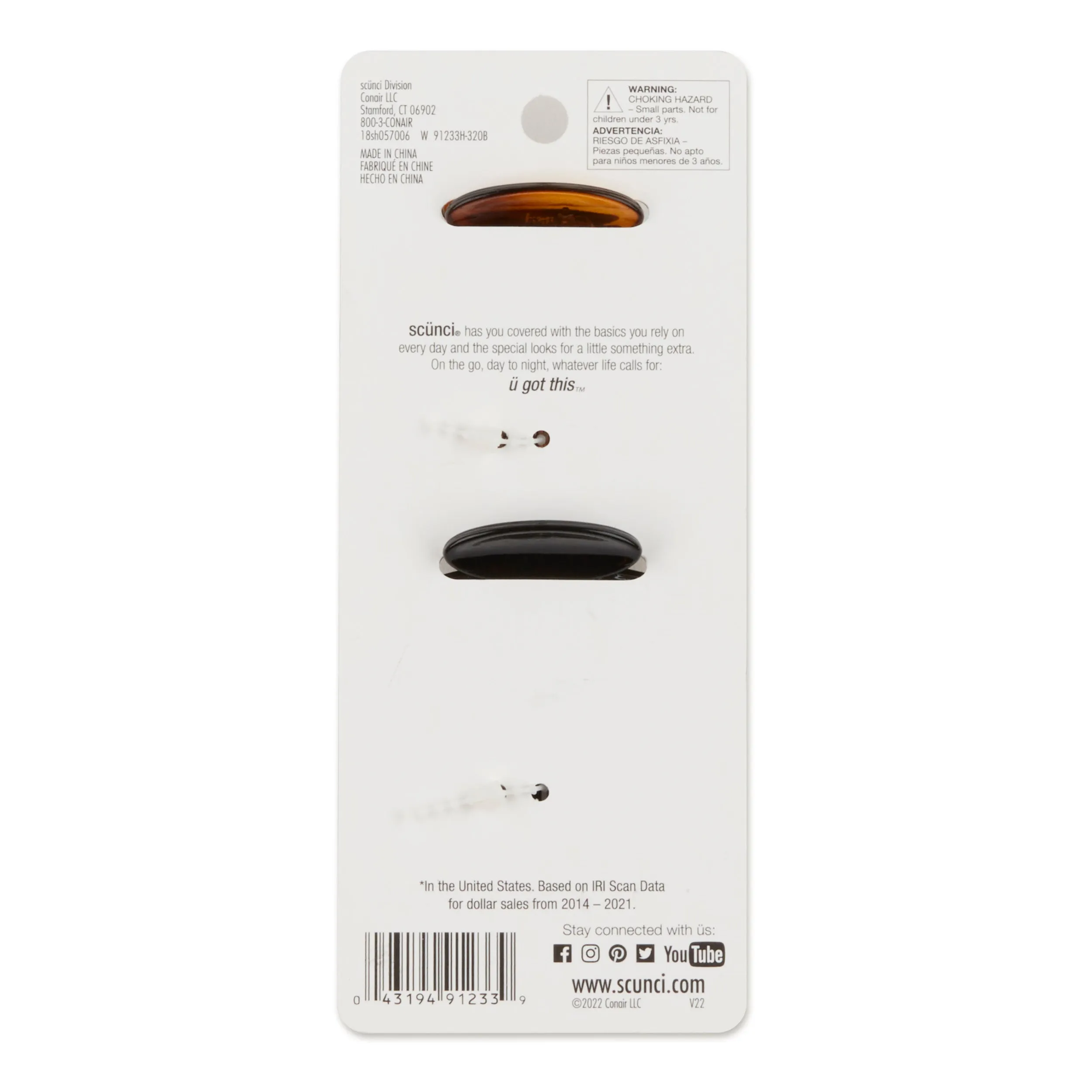 Scünci Effortless Beauty Curved Jaw Clips