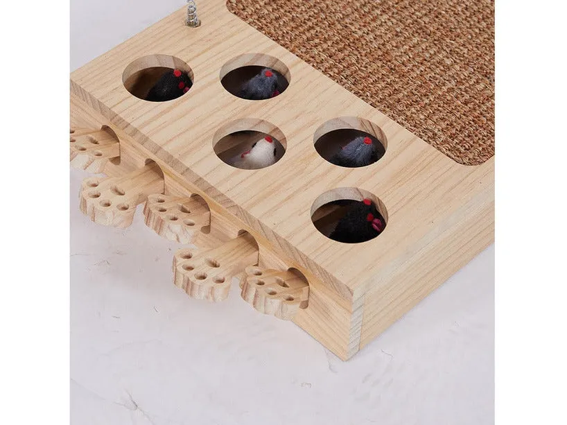 Solid Wood Pine Board   Sisal   Steel Wire   Feather   Cat Grass Ball-Y